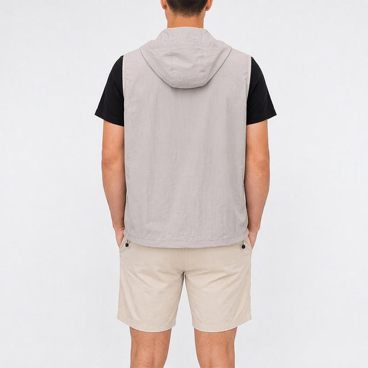 Men's Sun Protection Hooded Breathable Outdoor Sports Vest - image 2