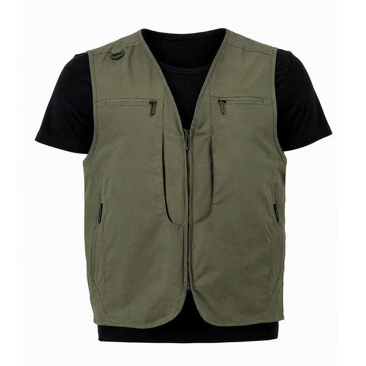 Men's Multi Zipper Pockets Outdoor Quick Dry Utility Waistcoat Vest - image 20