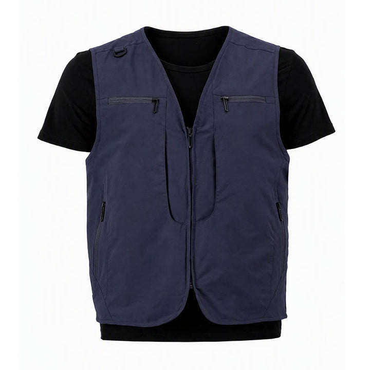 Men's Multi Zipper Pockets Outdoor Quick Dry Utility Waistcoat Vest - image 21
