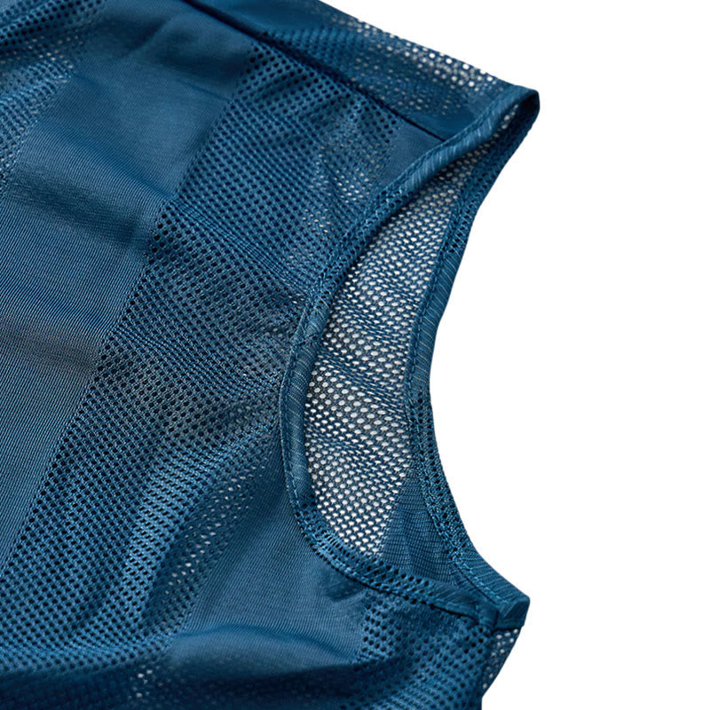 Men's Lightweight See Through Mesh Zipper Jacket Casual Vest - image 7