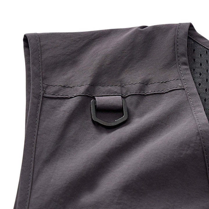 Men's Multi Zipper Pockets Outdoor Quick Dry Utility Waistcoat Vest - image 12