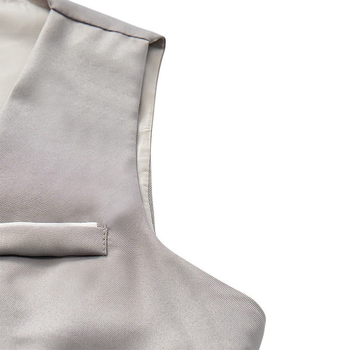 Men's British Slim Fit Suit Waistcoat Formal Business Vest - image 7