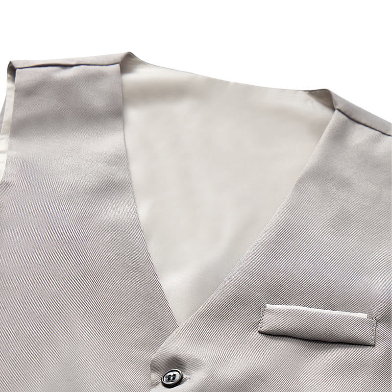 Men's British Slim Fit Suit Waistcoat Formal Business Vest - image 5