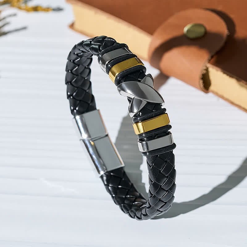 Multi Style Alloy Bead Vintage Leather Bracelet - Style#1 - image 0