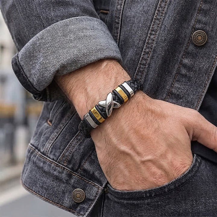 Multi Style Alloy Bead Vintage Leather Bracelet - image 1