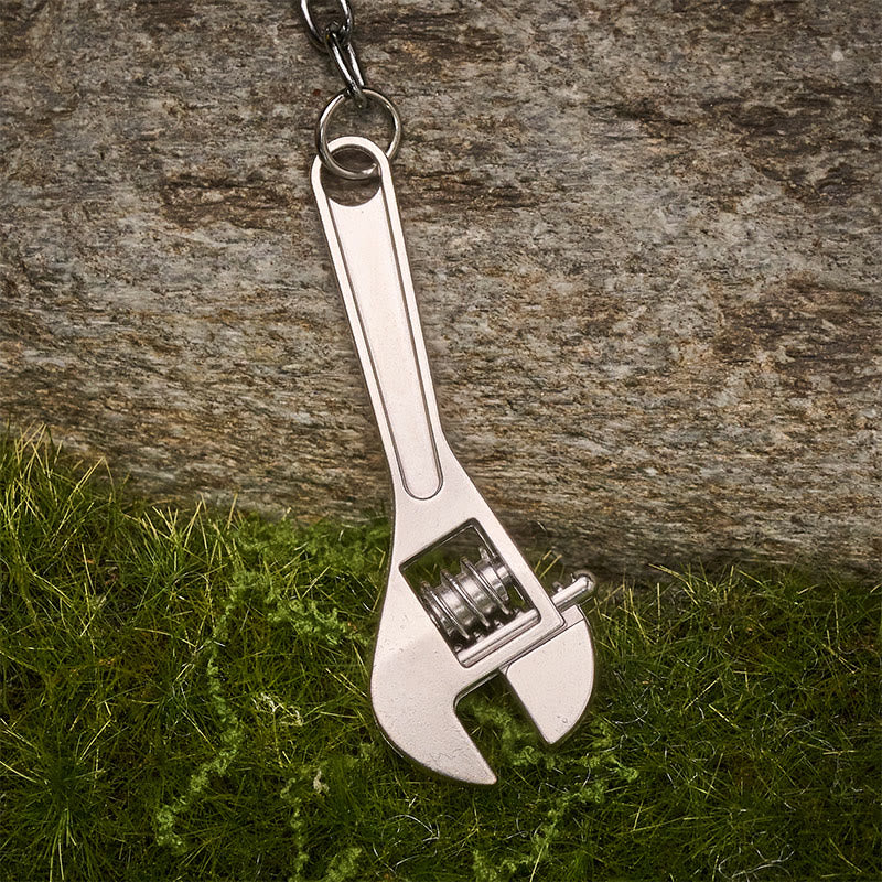 Multi-function EDC Carabiner Tape Measure Adjustable Wrench Compass Keychain - image 8