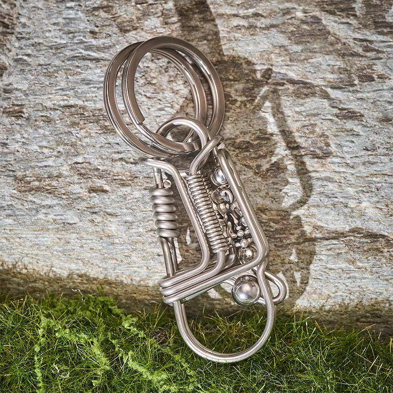 EDC Multi-Functional Handmade Stainless Steel Bird Keychain - image 1