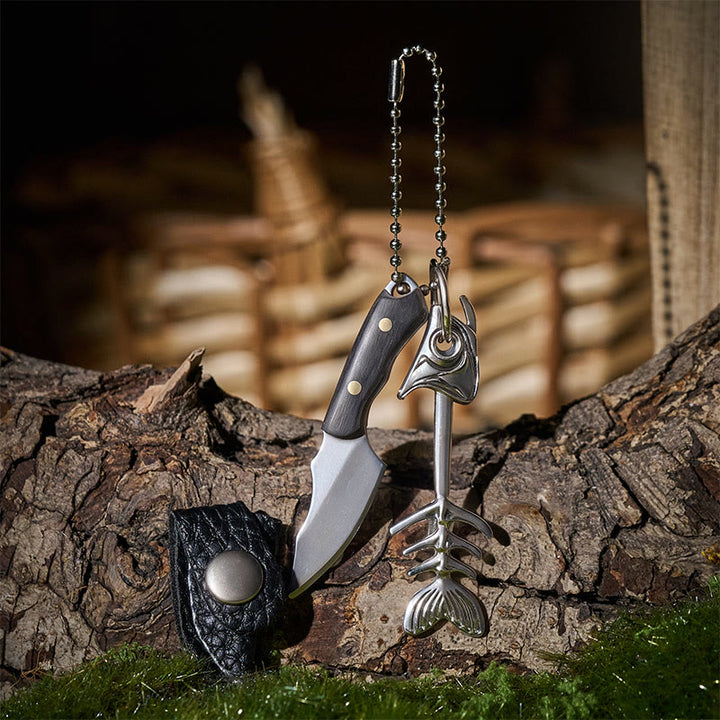 EDC Detachable Fish Bone & Mini Fish Shaped Utility Knife Keychain - Style#1 - image 0