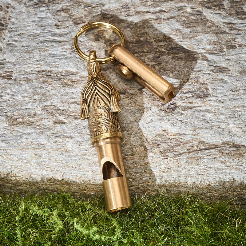 EDC Retractable Utility Knife & Wolf Emergency Whistle Keychain - image 1