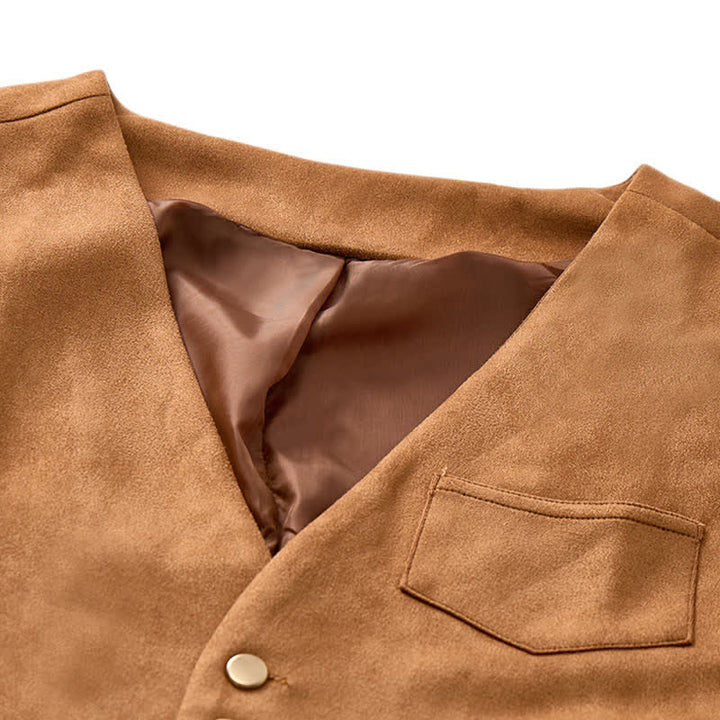 Men's Traditional Western Essential Brown Cowboy Vest - image 4
