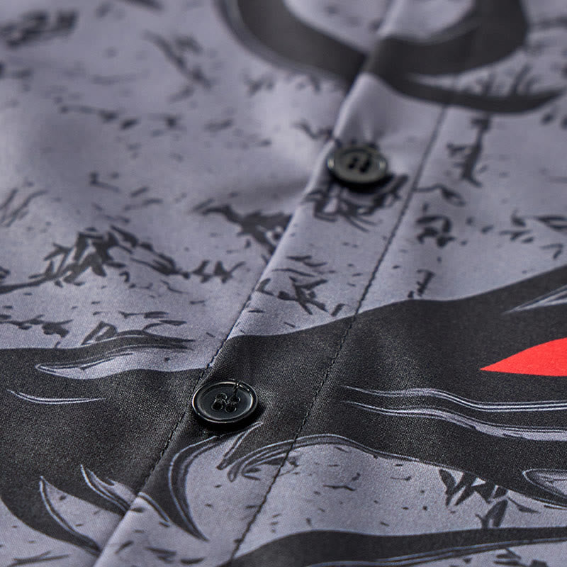 Men's Gothic Black Dragon 3D Print Streetwear Sport Daily Shirt - image 5