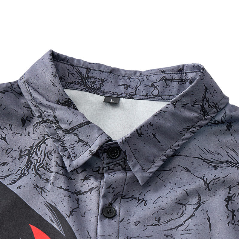 Men's Gothic Black Dragon 3D Print Streetwear Sport Daily Shirt - image 4