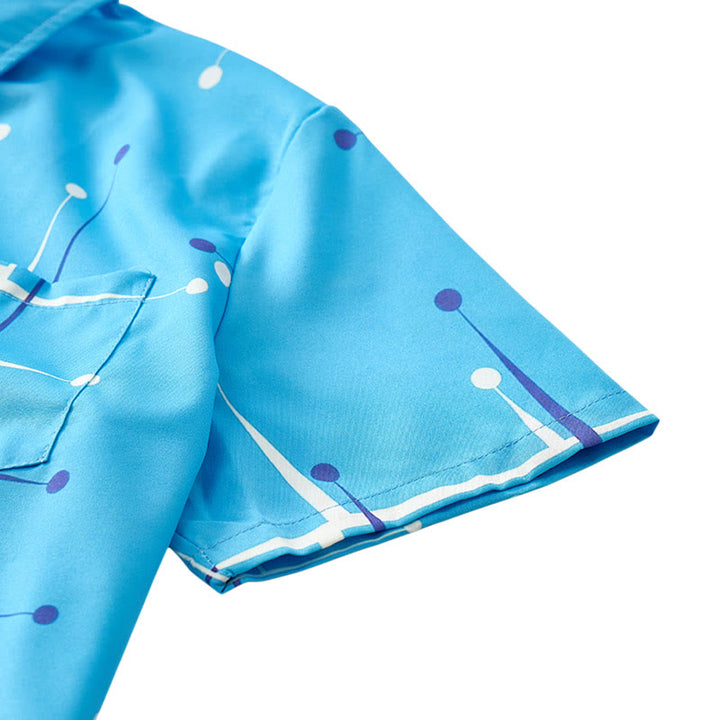 Men's Summer BeachRetro Geometric Line Dot Print Shirt - image 5