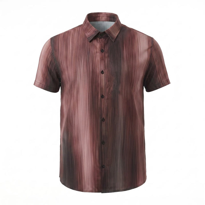Men's Gradient Vertical Texture Print Summer Button Up Shirt - image 12