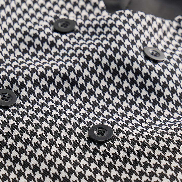 Men's Houndstooth Double Breasted U-neck Suit Vest - image 5