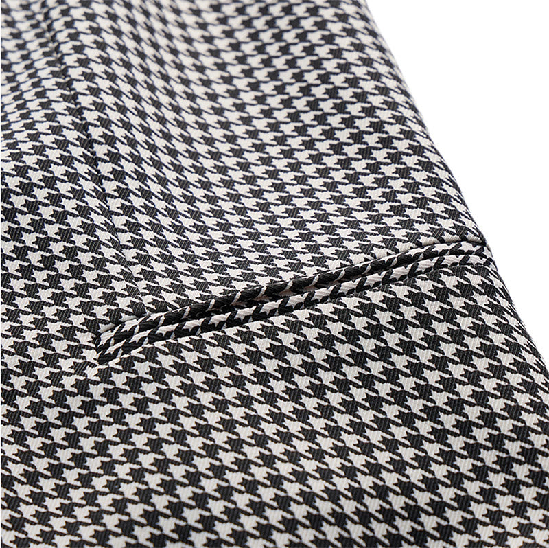 Men's Houndstooth Double Breasted U-neck Suit Vest - image 6