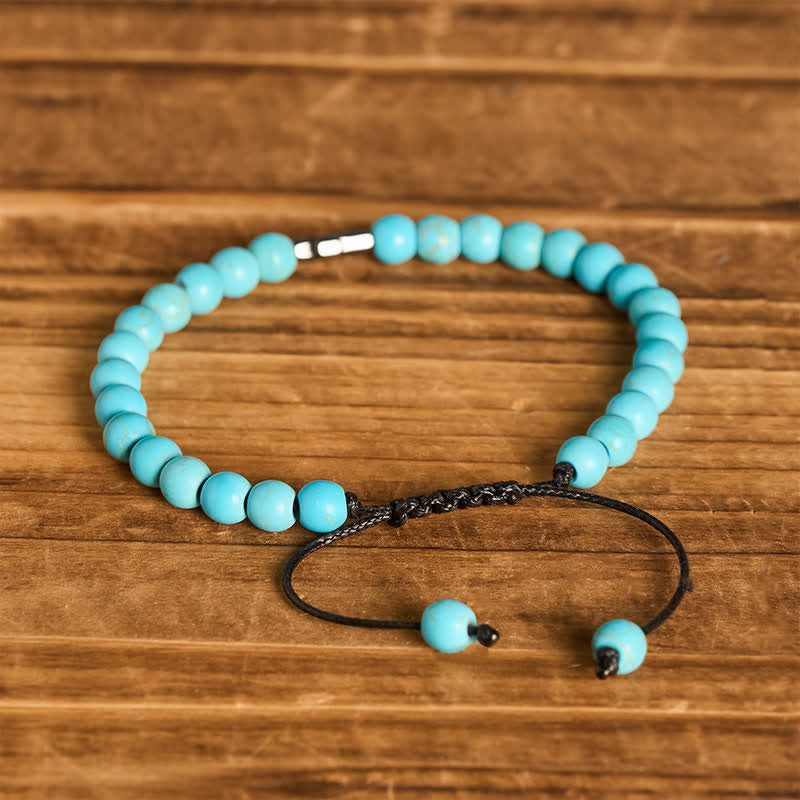 Faith Cross Turquoise Beaded Adjustable Bracelet - image 6