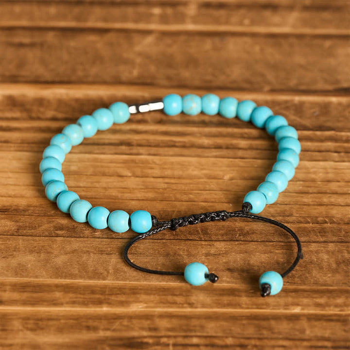 Faith Cross Turquoise Beaded Adjustable Bracelet - image 6