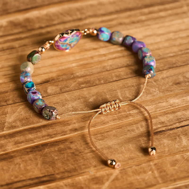 Boho Soul Heart Natural Emperor Stone Bracelet - image 7