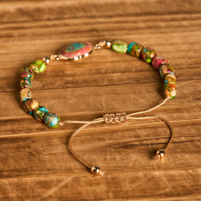 Boho Soul Heart Natural Emperor Stone Bracelet - image 3