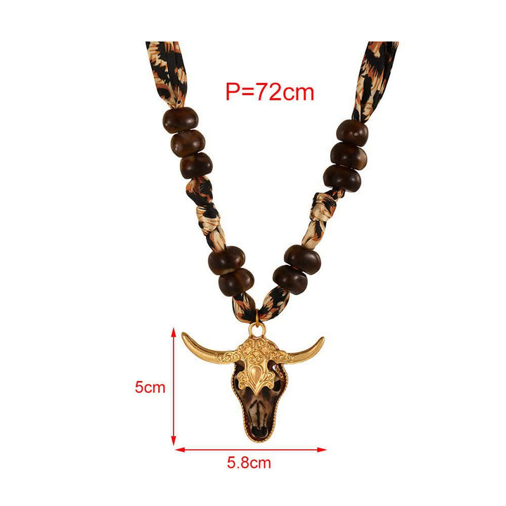 Desert Spirit Longhorn Leopard Boho Scarf Necklace Collection - image 7