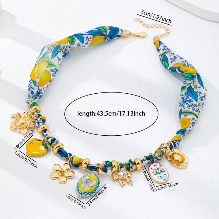 Colorful Fruit Charm Scarf Necklace Collection - image 7
