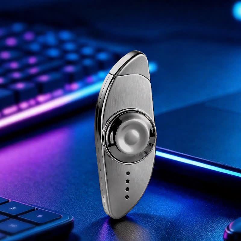 Creative Eye Stress Relief Fidget Spinner Butane Lighter - Blank - Gray - image 18