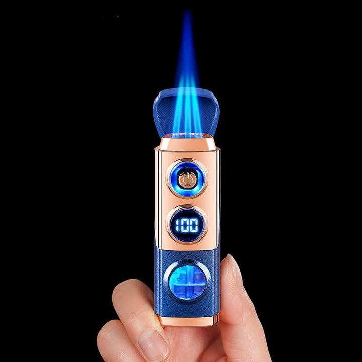 4-IN-1 Smart Triple Flame Cigar Lighter With Built-In Cigar Rest And Punch - image 4
