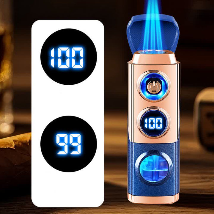 4-IN-1 Smart Triple Flame Cigar Lighter With Built-In Cigar Rest And Punch - image 11