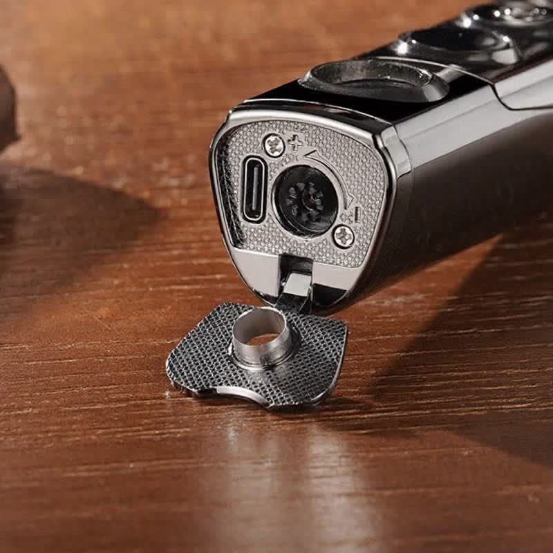 4-IN-1 Smart Triple Flame Cigar Lighter With Built-In Cigar Rest And Punch - image 8