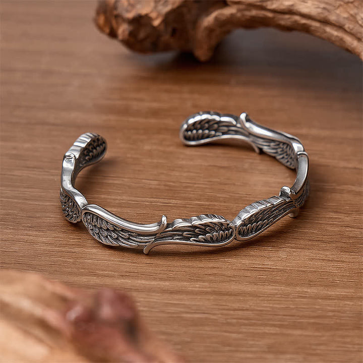 Fall From Heaven Western Angel Feather Open Cuff Bracelet - image 3