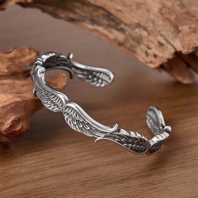 Fall From Heaven Western Angel Feather Open Cuff Bracelet - image 2