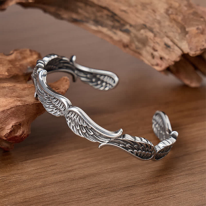 Fall From Heaven Western Angel Feather Open Cuff Bracelet - image 2
