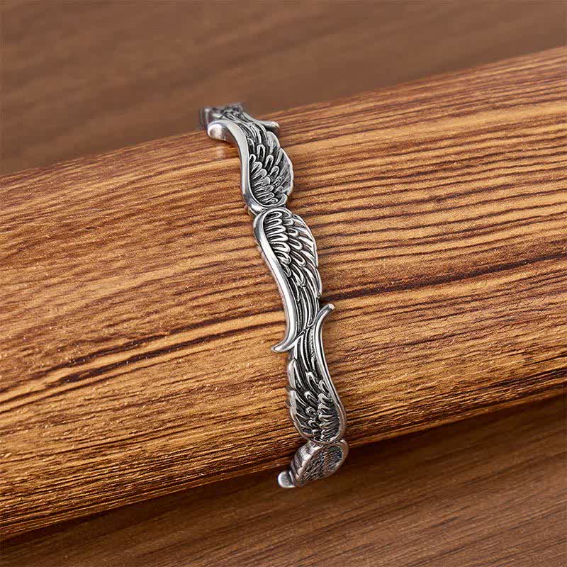 Fall From Heaven Western Angel Feather Open Cuff Bracelet - image 1