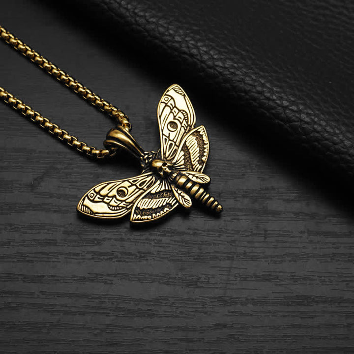 Unisex Gothic Punk The Death's Head Moth Necklace - image 7