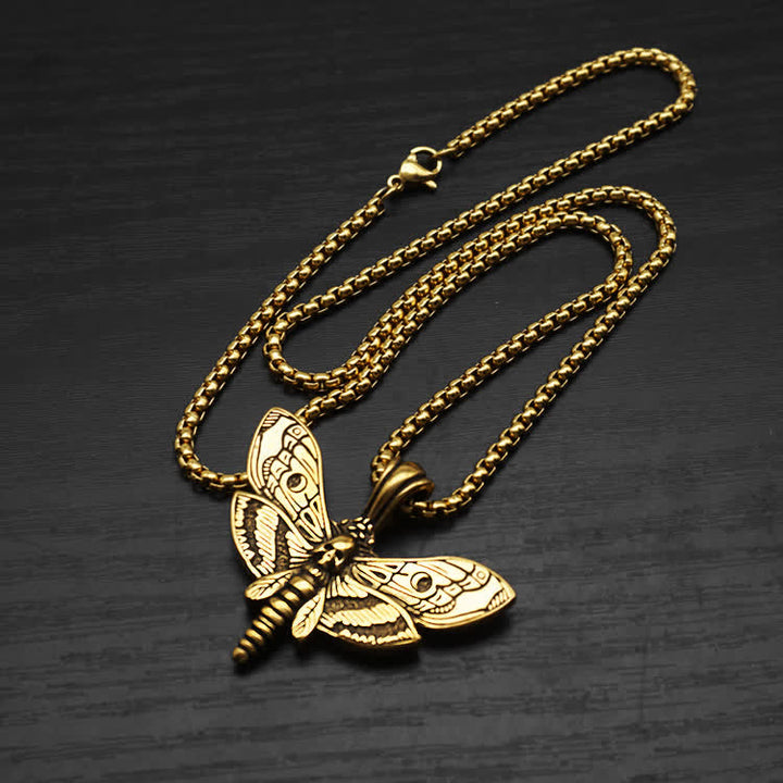 Unisex Gothic Punk The Death's Head Moth Necklace - image 8