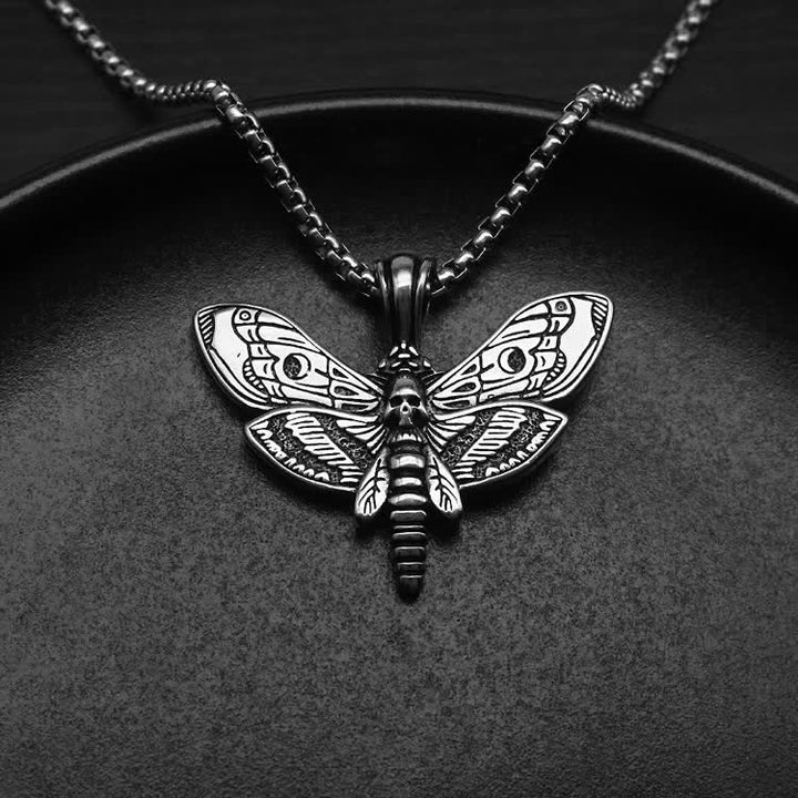 Unisex Gothic Punk The Death's Head Moth Necklace - image 3