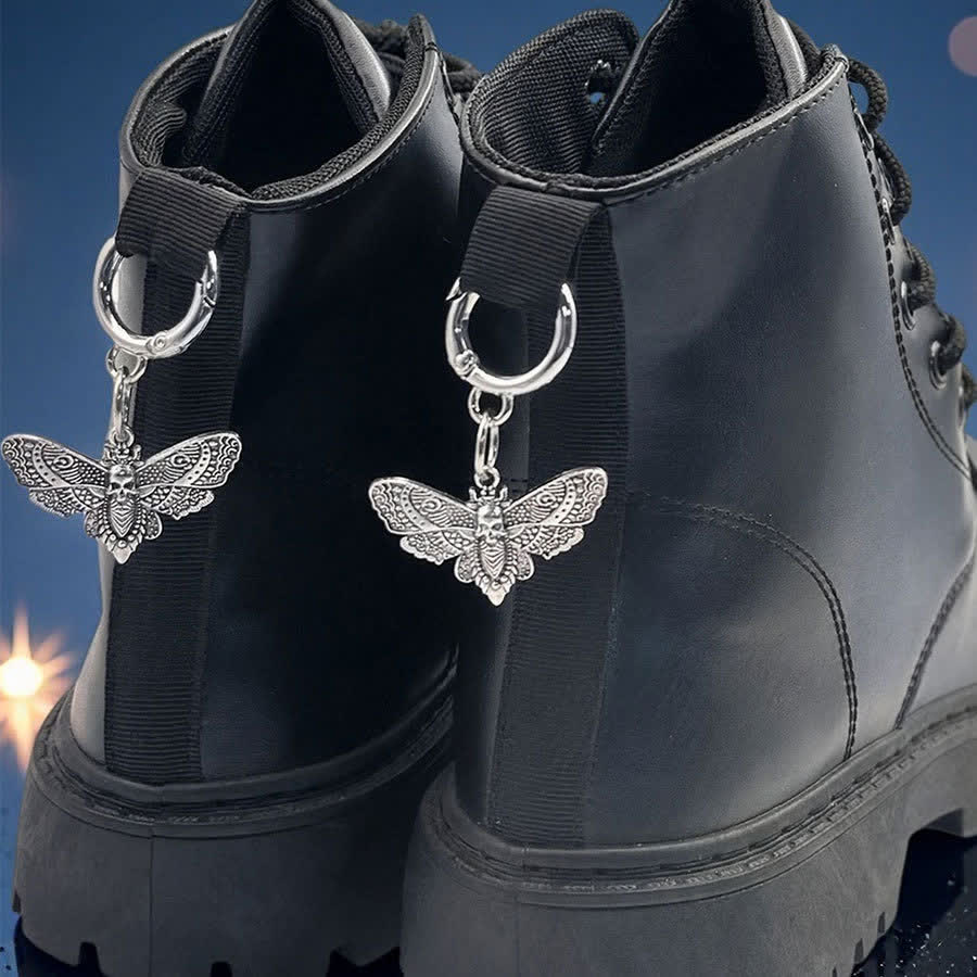 2Pcs Bag & Boot Accessories Death Moth Gothic Boot Charms - image 9