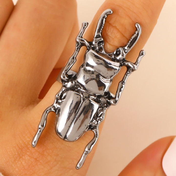 Scarab Beetle & Cicada Insect Opening Ring Collection - Scarab - Silver - image 10