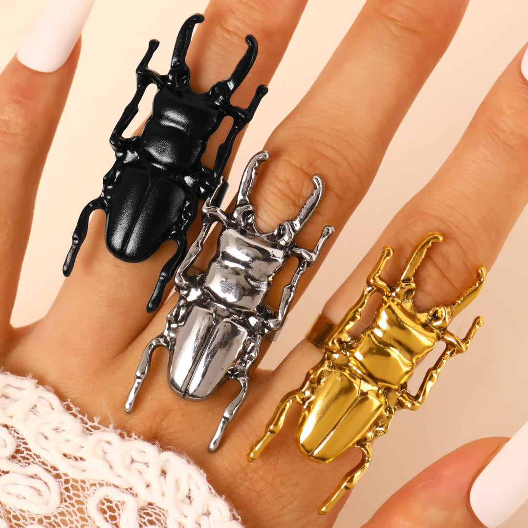 Scarab Beetle & Cicada Insect Opening Ring Collection - image 11