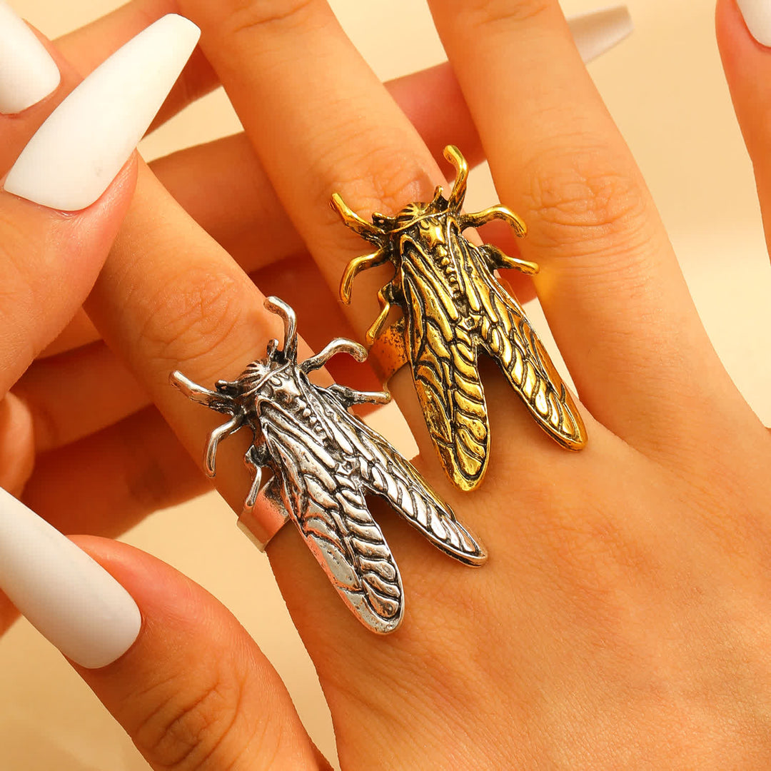 Scarab Beetle & Cicada Insect Opening Ring Collection - image 5