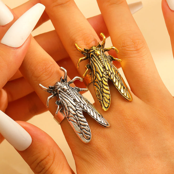 Scarab Beetle & Cicada Insect Opening Ring Collection - image 5