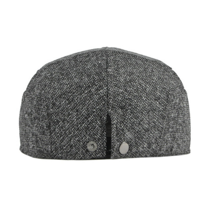 Heritage British Style Tweed Texture Flat Top Beret Hat - image 6