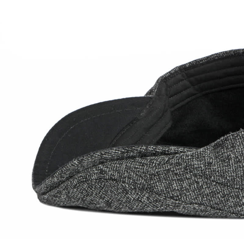 Heritage British Style Tweed Texture Flat Top Beret Hat - image 8