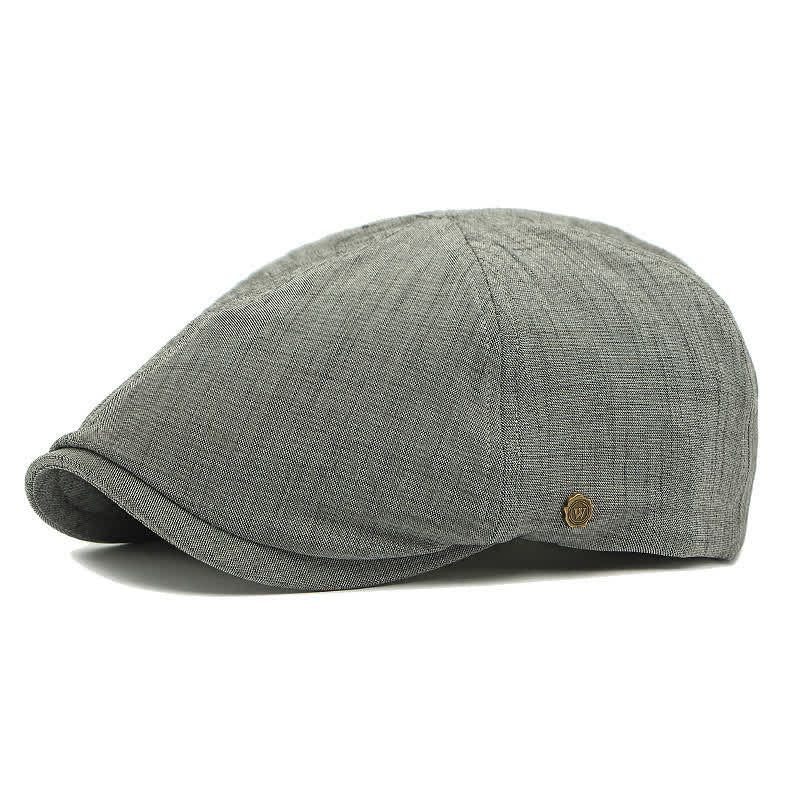 Modern Comfort Vintage Elastic Back Flat Top Beret Hat - Dark Gray - Adjustable (21 5/8"-23 1/4") - image 7