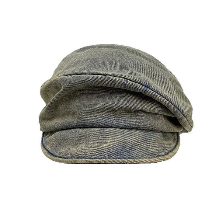 Artistic Olive Grey Washed Cotton Slouchy Beret - image 1