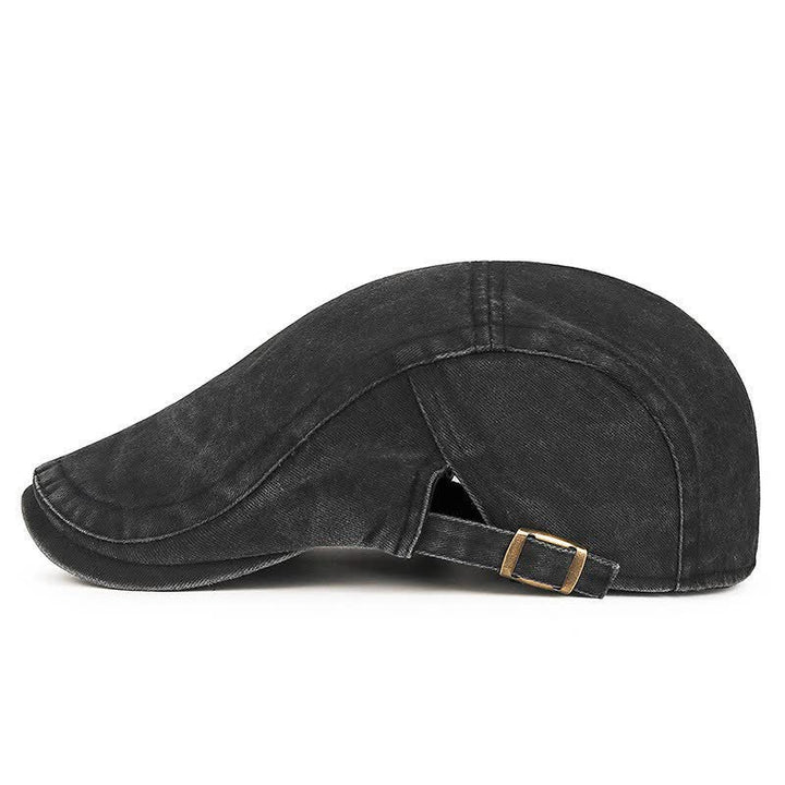 Retro Workwear-Inspired Washed Cotton Beret For Everyday - image 2