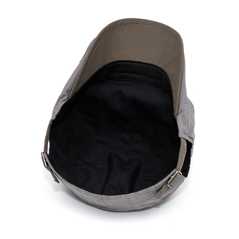 Urban Driving Cap Pinstripe Flat Beret With Adjustable Strap - image 4
