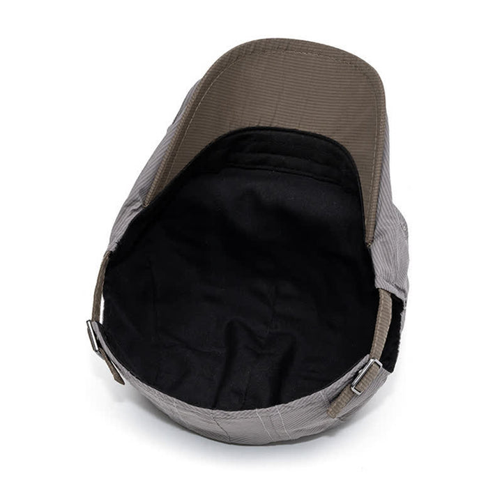 Urban Driving Cap Pinstripe Flat Beret With Adjustable Strap - image 4