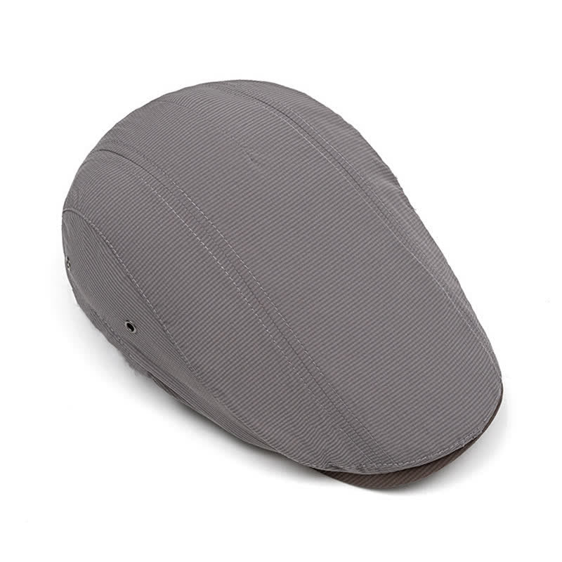 Urban Driving Cap Pinstripe Flat Beret With Adjustable Strap - image 3